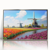 Vibrant floral canvas artwork showcasing a detailed arrangement of colorful flowers on a soft pastel background, perfect for home decor or art enthusiasts.