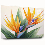 Vibrant floral canvas art print showcasing an intricate design with bold colors, perfect for enhancing home decor and adding a touch of nature.