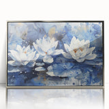 Vibrant rolled canvas showcasing a colorful floral design with intricate details, presented in a protective cardboard tube, perfect for home decor.