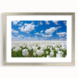 Vibrant floral canvas artwork showcasing a colorful bouquet of flowers in varying shades of pink, yellow, and green, ideal for home decor or art enthusiasts.