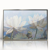 Vibrant floral wall art design printed on high-quality canvas, showcasing a colorful arrangement of flowers in shades of pink, yellow, and green, perfect for brightening up home decor.