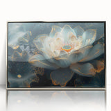 Vibrant floral canvas print showcasing intricate botanical designs in vivid colors, rolled for easy shipping and framed for an elegant display.