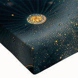 Vibrant close-up of a floral canvas print showcasing intricate flower designs in rich colors, highlighting textures and details, perfect for home decor enhancement.