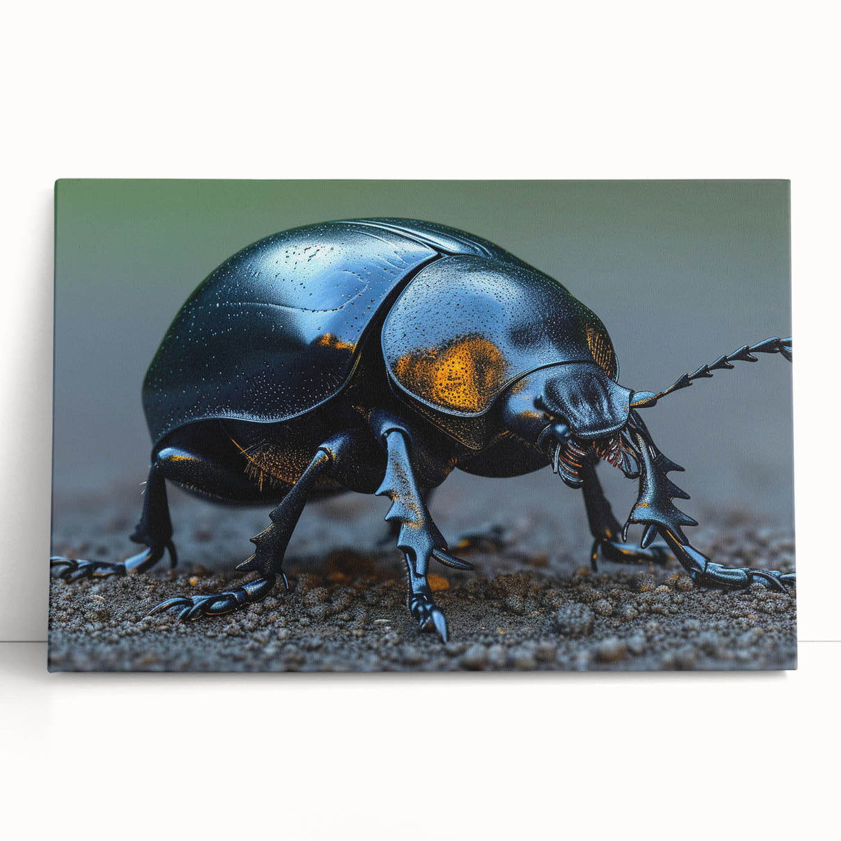 Close-up of a vibrant insect illustration showcasing detailed features and intricate colors, ideal for nature-themed decor or educational purposes.
