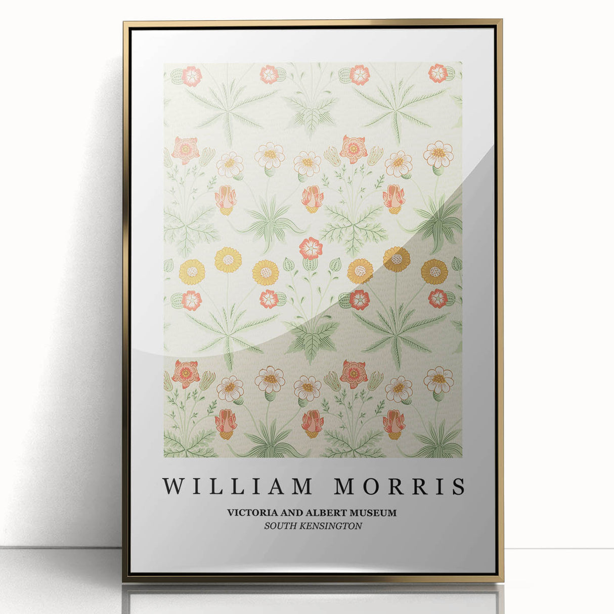 Large art print featuring a mid-century modernist abstract design in muted earth tones on canvas.
