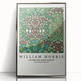 Mid-century modernist art poster featuring geometric shapes in muted blue and orange tones, ideal for nursery wall decor.