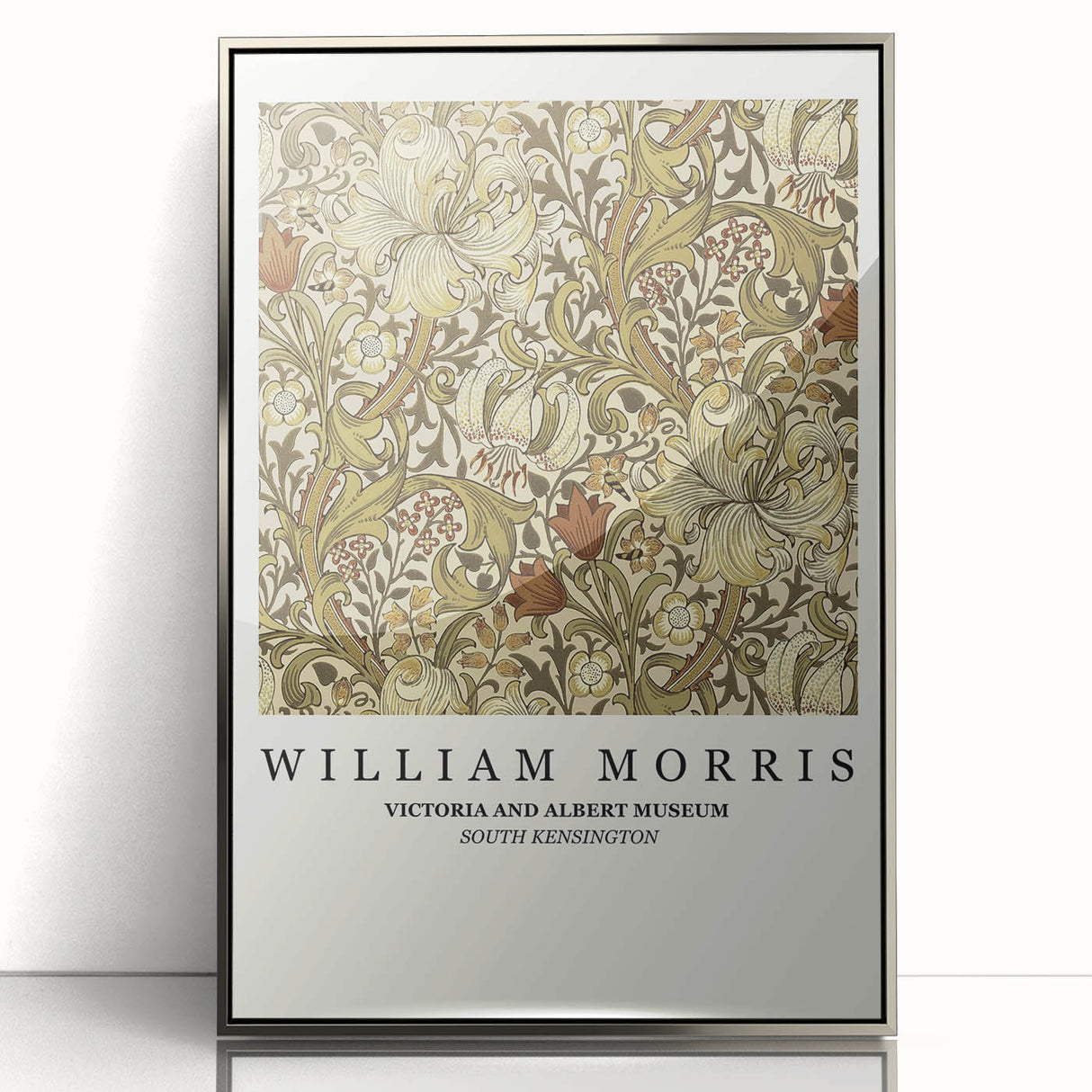 Mid-century modernist art poster featuring geometric shapes in muted pastels, ideal for nursery wall art.