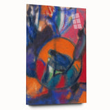 Large abstract wall art in soft pastel shades on canvas, ideal for modern bedroom or dining room ambiance.