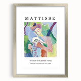 Abstract art print featuring swirling blue and grey tones on canvas, suitable for modern dining room or bedroom decor.