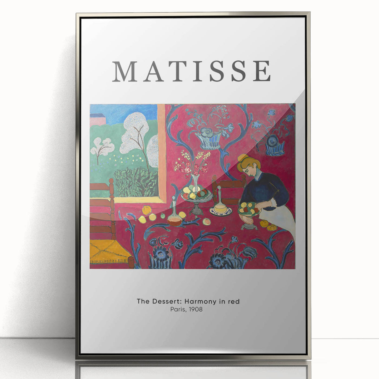 Art deco poster featuring geometric shapes in muted gold and teal, printed on canvas, suitable for nursery wall décor.