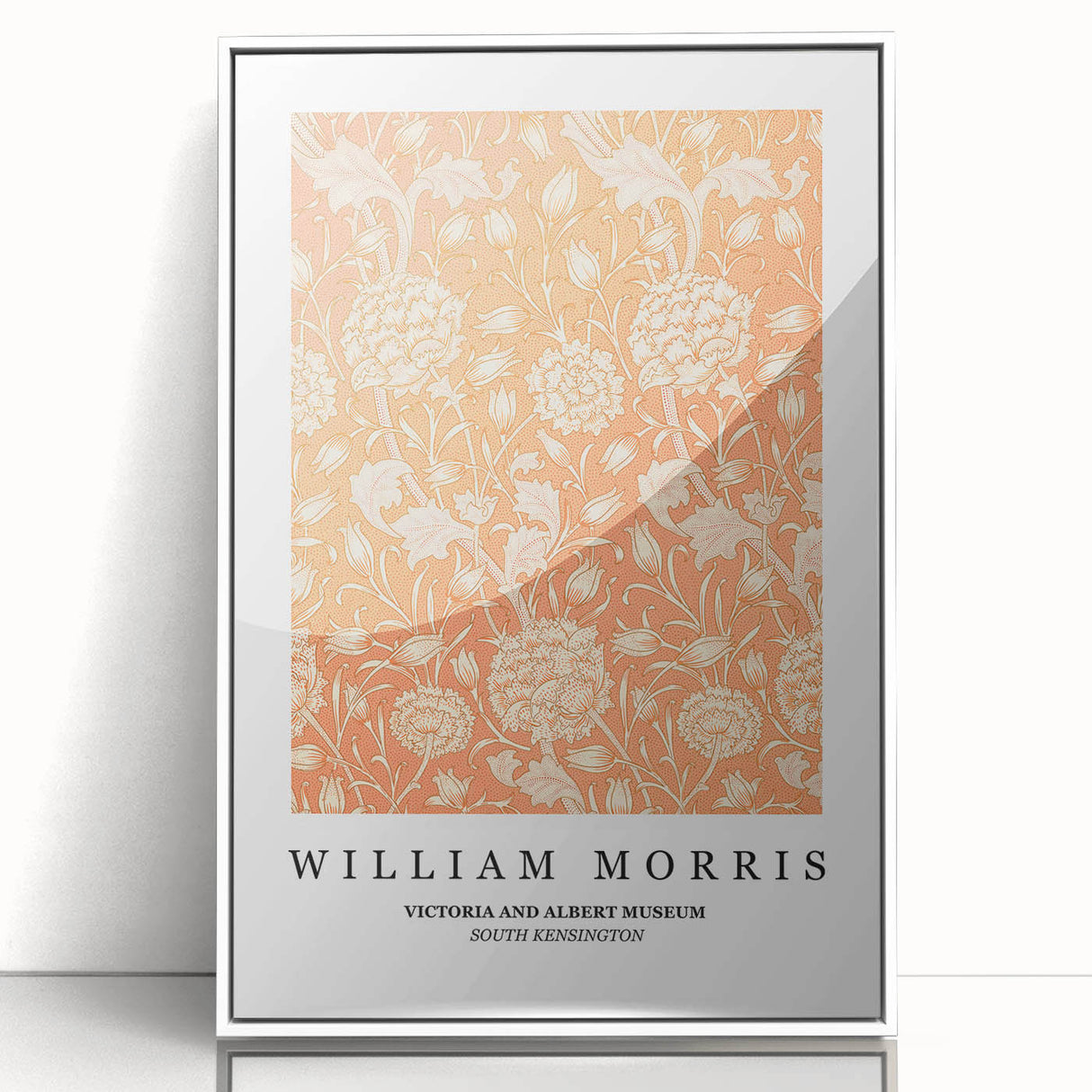 Art deco poster featuring a geometric pattern in muted gold and navy tones on canvas, suitable for modern nursery wall decor.