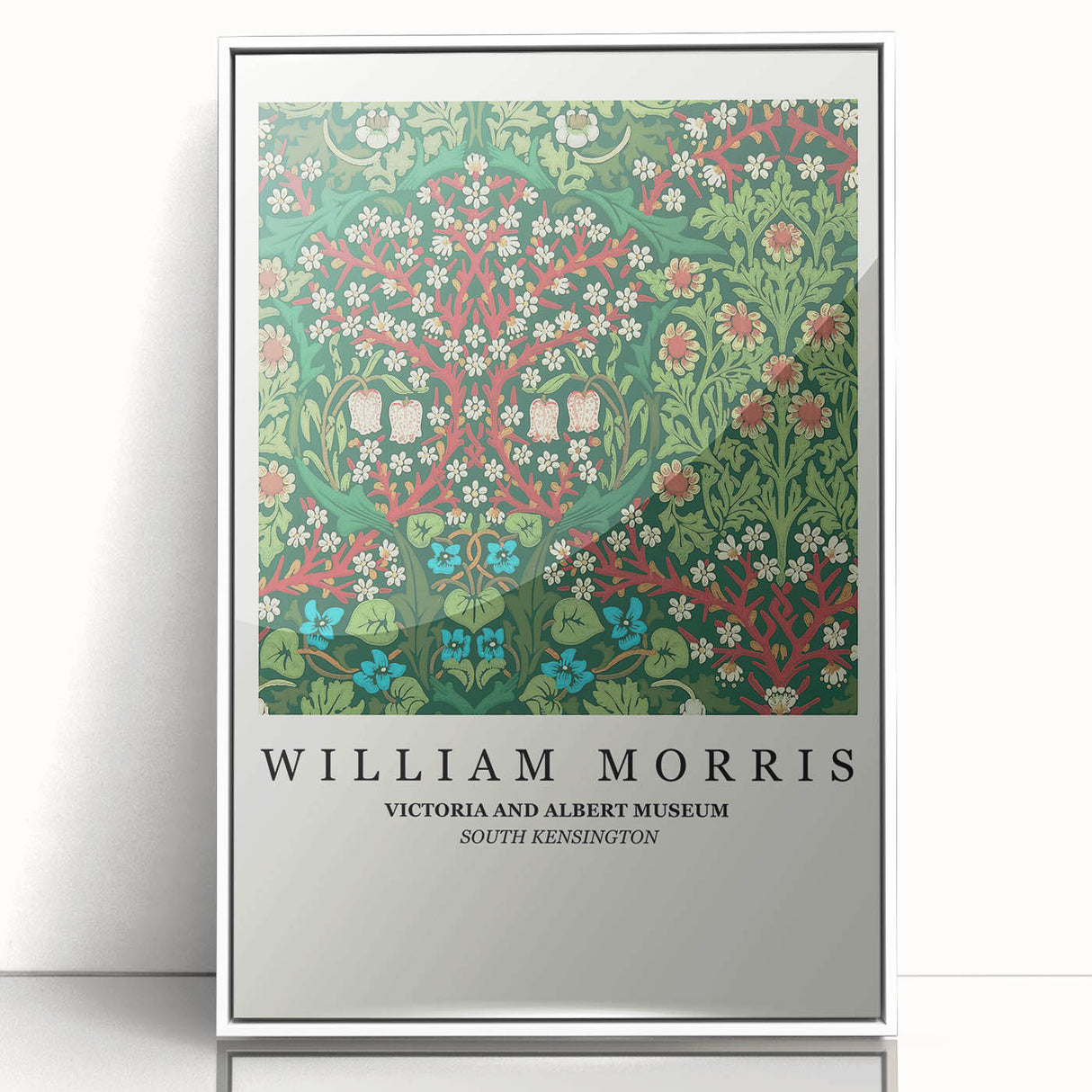 Art deco poster featuring a geometric pattern in muted gold and teal, printed on canvas, suitable for nursery wall decor.
