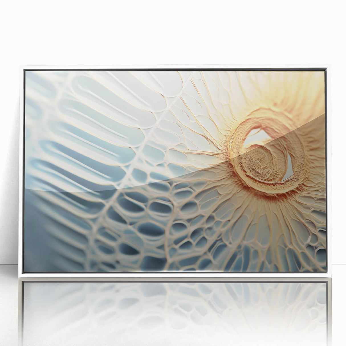 Art deco poster featuring a stylized nature scene with soft green and beige tones on canvas, suitable for nursery wall art.