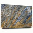 Large abstract wall art on canvas featuring swirling blue and green tones, ideal for modern bedroom or dining room decor.