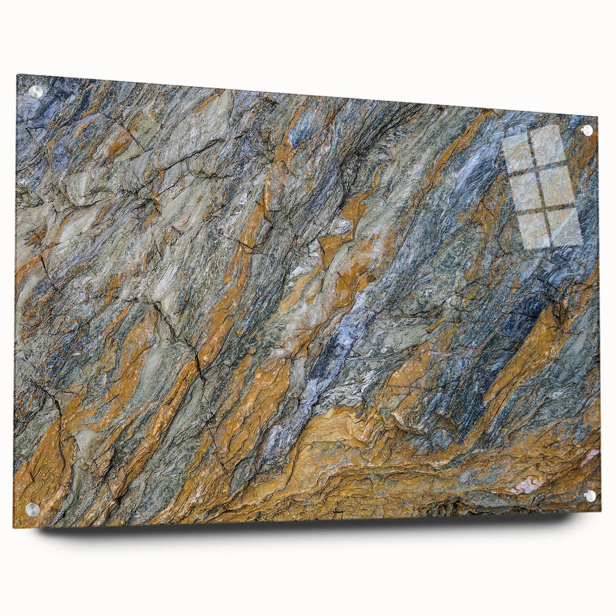 Large abstract wall art on canvas featuring swirling blue and green tones, ideal for modern bedroom or dining room decor.
