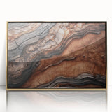 Large art print of a serene forest in muted green and brown tones on canvas, ideal for nursery wall decor.
