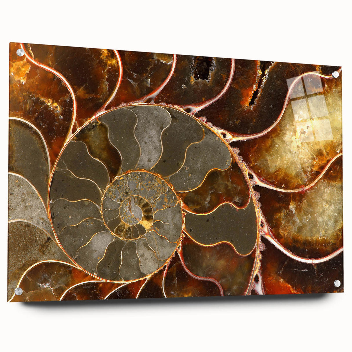 Large abstract wall art depicting a serene landscape in muted green and blue tones on canvas.