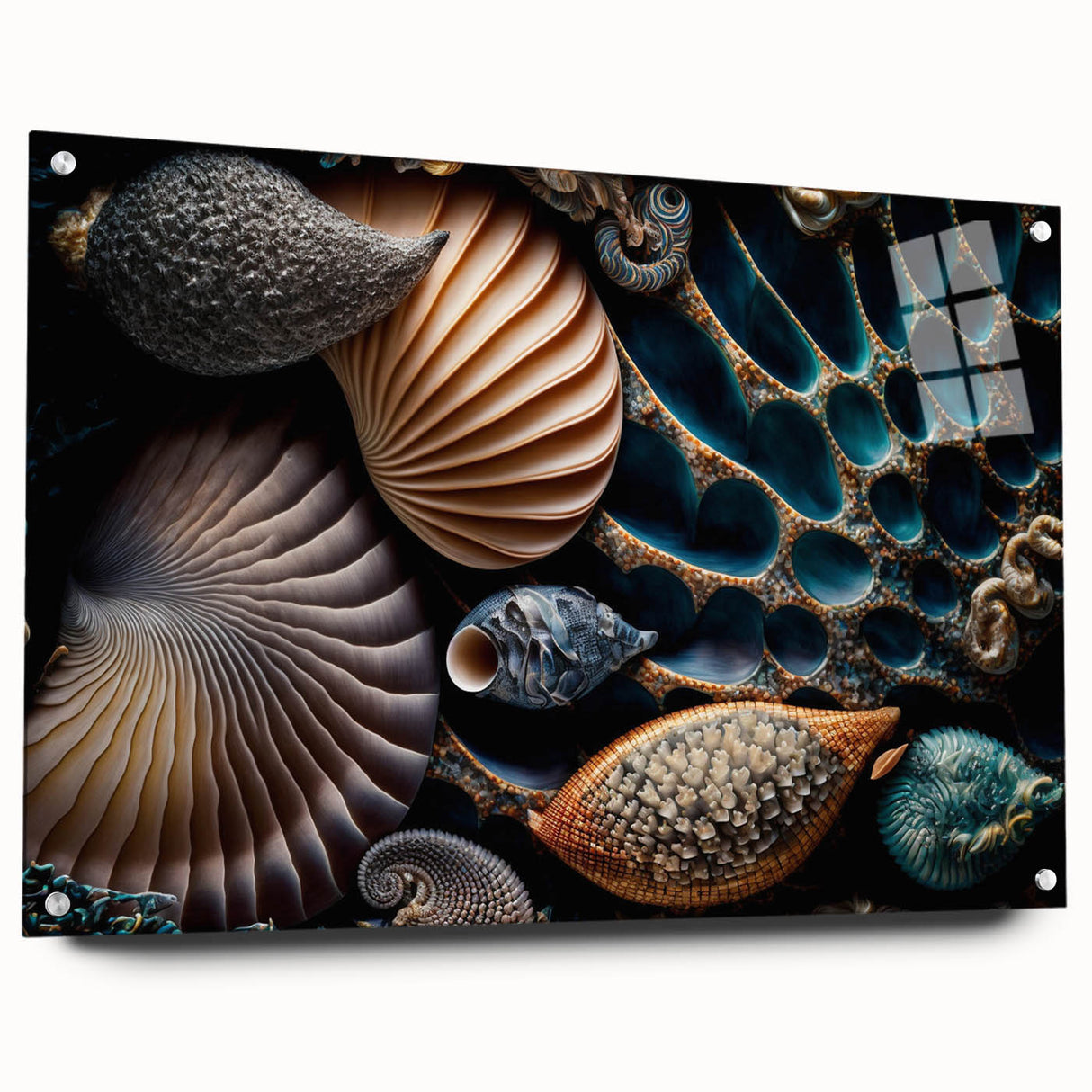 Large abstract wall art depicting a serene landscape in muted earth tones on canvas.