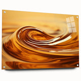 Large abstract wall art depicting a serene forest in muted green and brown tones on canvas.