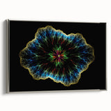 Landscape art painting depicting a colorful forest scene on a black vintage poster, ideal for living room decor.