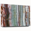 Large abstract wall art on canvas, featuring swirls of blue and green, ideal for modern bedroom or dining room decor.