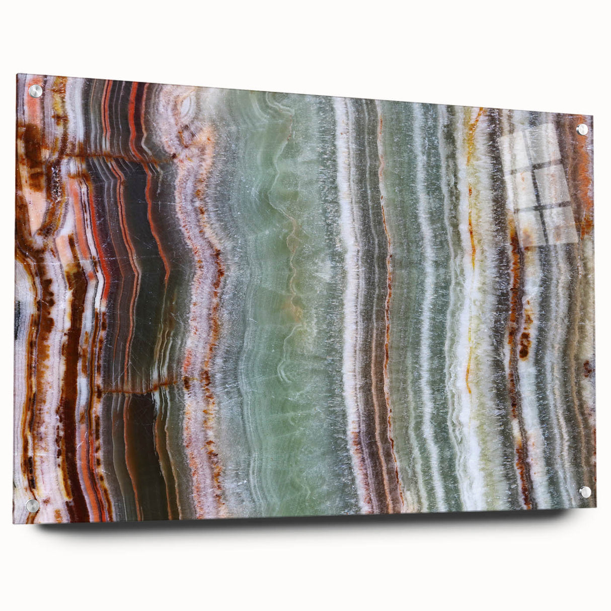 Large abstract wall art on canvas, featuring swirls of blue and green, ideal for modern bedroom or dining room decor.