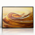 Large abstract wall art depicting organic shapes in earth tones on canvas, suitable for modern living room decor.