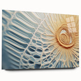 Large abstract wall art featuring swirling blue and green tones on canvas, ideal for bedroom or dining room decor.