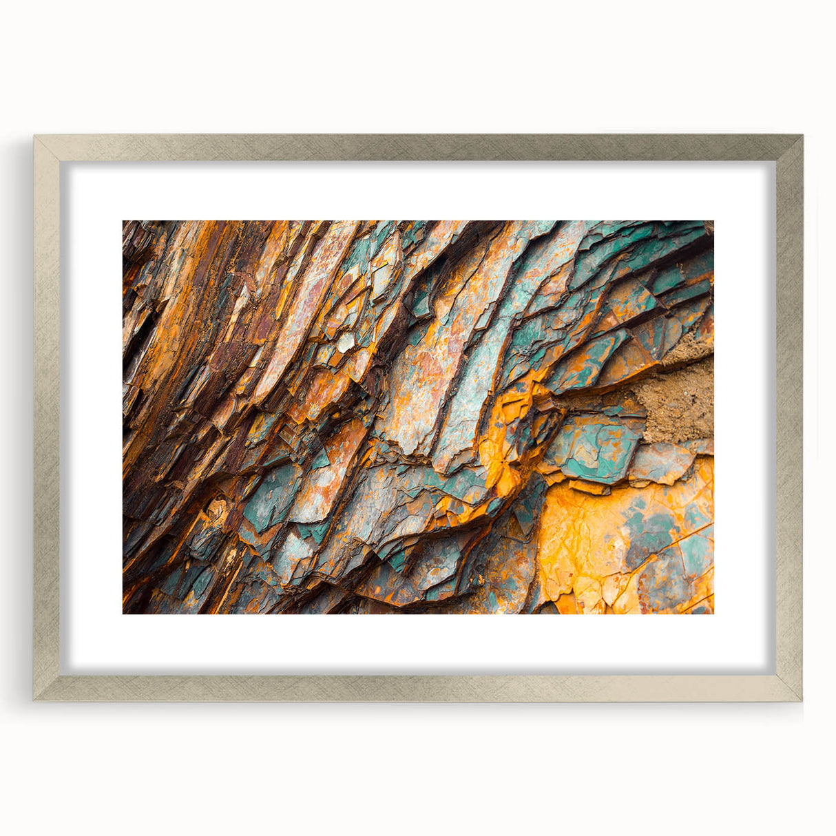 Textured art print featuring abstract swirls in muted earth tones on canvas, suitable for bedroom ambiance.
