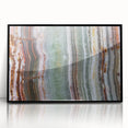 Large abstract wall art featuring swirling blue and gray tones on canvas, ideal for modern living room decor.