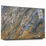 Large abstract canvas art featuring swirling blue and gray tones, ideal for bedroom or dining room decor.