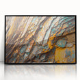 Large abstract wall art featuring swirling blue and green tones on canvas, ideal for modern living room decor.