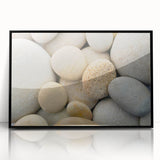 Large abstract wall art featuring mid-century modernist swirls in muted earth tones, ideal for modern art wall decor.