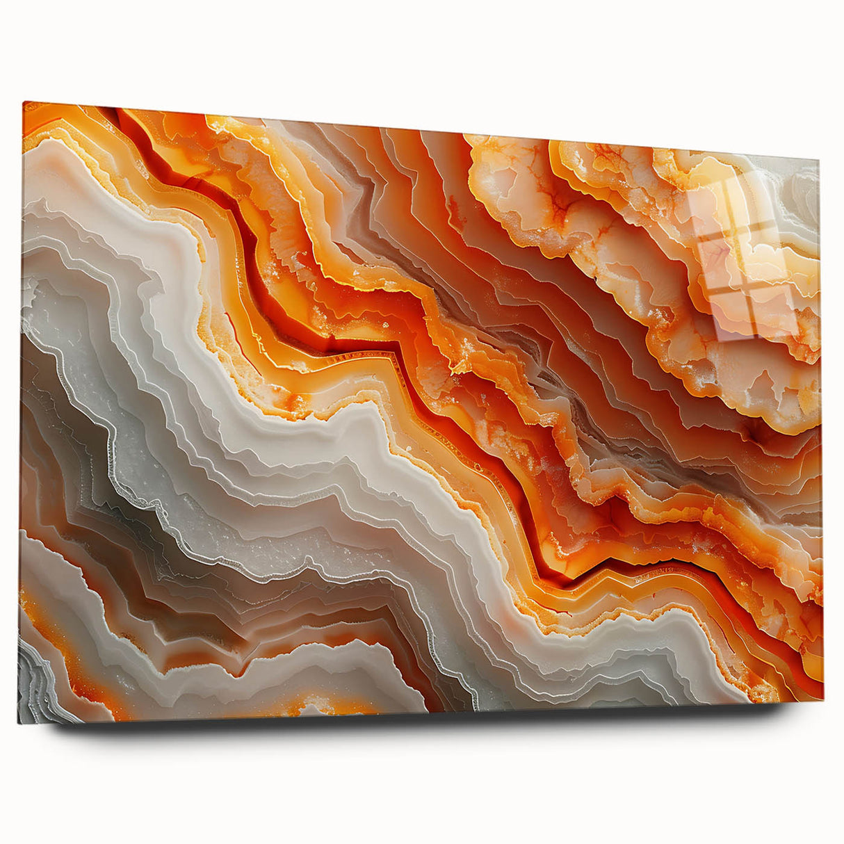 Large abstract wall art featuring swirling blue and gray tones on canvas, ideal for bedroom or dining room decor.