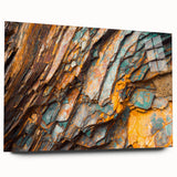 Large abstract wall art in cool blue and green hues on canvas, ideal for bedroom or dining room decor.