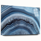 Large abstract wall art depicting a serene landscape in pastel shades on canvas, ideal for bedroom or dining room decor.