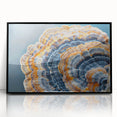 Large abstract wall art featuring swirling blue and green patterns on canvas, ideal for modern art wall decor.