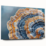 Large abstract wall art in blue and green tones on canvas, ideal for bedroom or dining room decor.