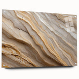 Large abstract wall art featuring swirling blue and gray tones on canvas, suitable for bedroom or dining room decor.