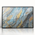 Large abstract wall art featuring swirling blues and greens on canvas, ideal for modern art wall decor.