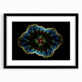 Extra large colorful abstract art print on canvas with textured details, ideal for living room decor.