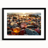 Extra large abstract art print featuring vibrant, colorful textures on canvas, ideal for living room decor.
