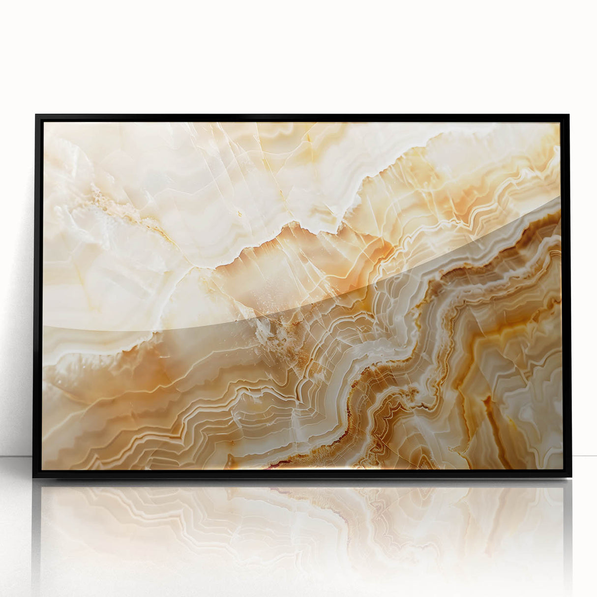 Large abstract wall art depicting swirling blue and green tones on canvas, suitable for modern art wall decor.