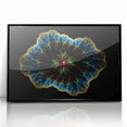 Large abstract wall art featuring swirling blue and green tones on canvas, ideal for modern art wall decor.