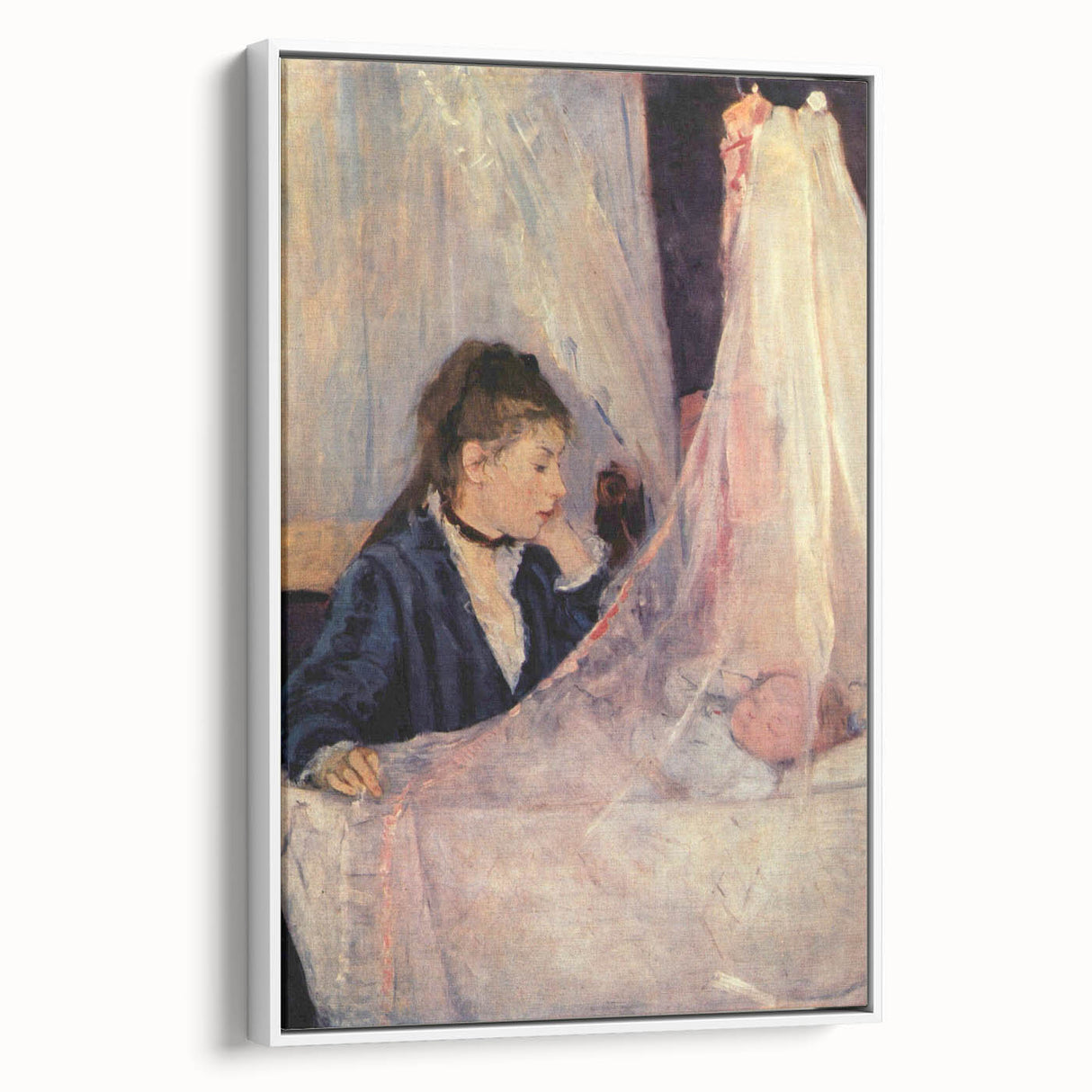 Vintage poster art depicting a colorful circus scene, framed on black, ideal for living room decor.