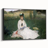 Black and white vintage poster art depicting a serene landscape, ideal for bedroom wall decor.