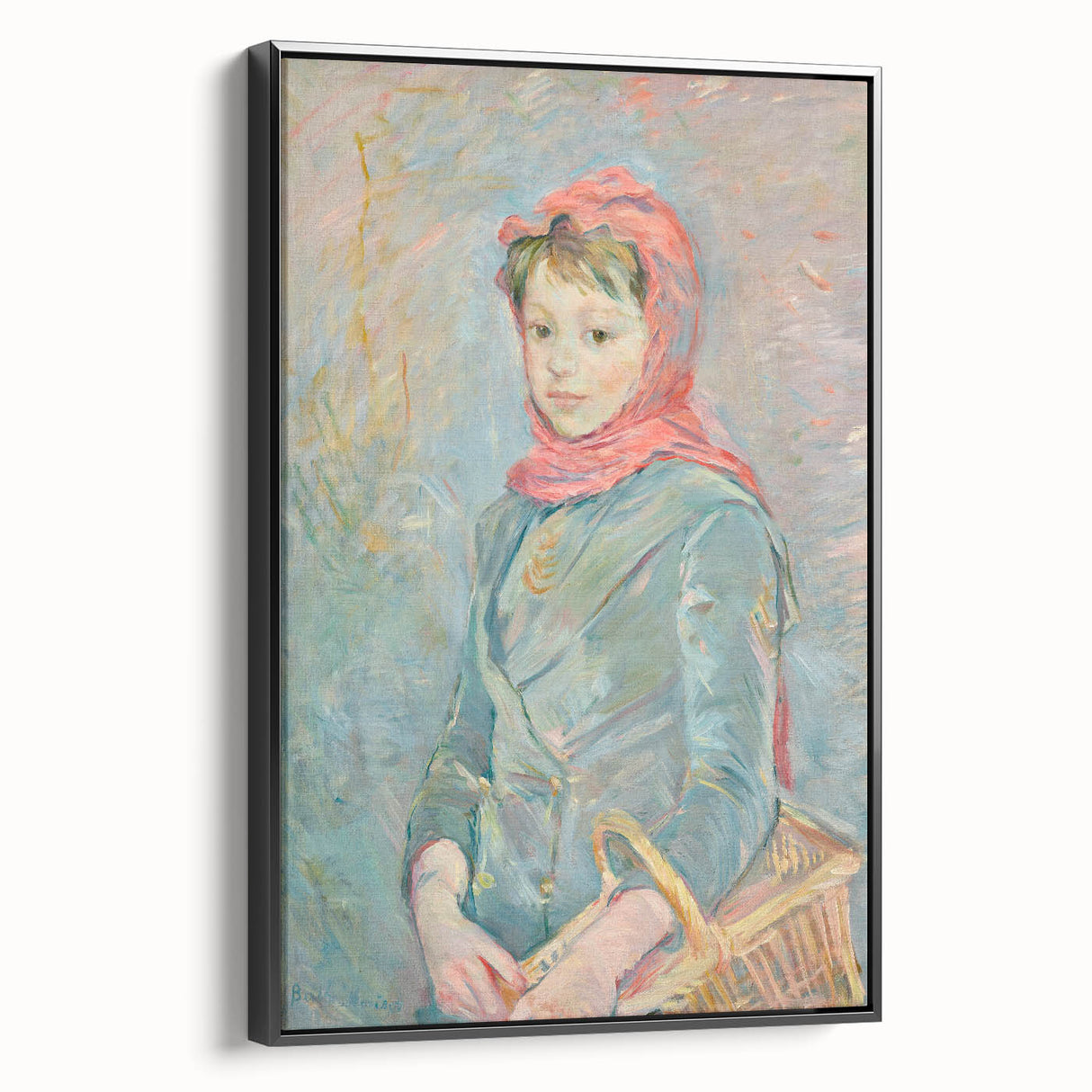 Black and white vintage poster art of a serene landscape, printed on canvas, ideal for bedroom decor.