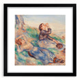 Extra large abstract art print with vibrant multicolor textures on canvas, ideal for living room decor.