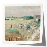 Extra large canvas print of vibrant floral art in pastel shades, ideal for dining room or bathroom wall decor.