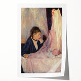 Extra large canvas with a detailed floral design in soft pastel shades, ideal for dining room or bathroom wall art.